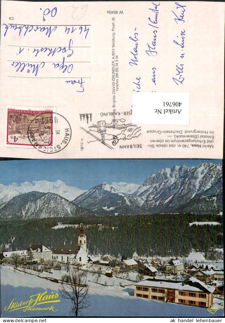 406761,Haus im Ennstal Totale Bergkulisse Winterbild pub Cosy