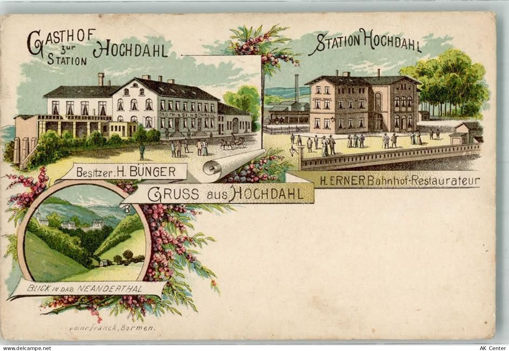 40699 W4006 Hochdahl Lithographie Station Hochdahl Gasthaus zur Station ... - 13638667