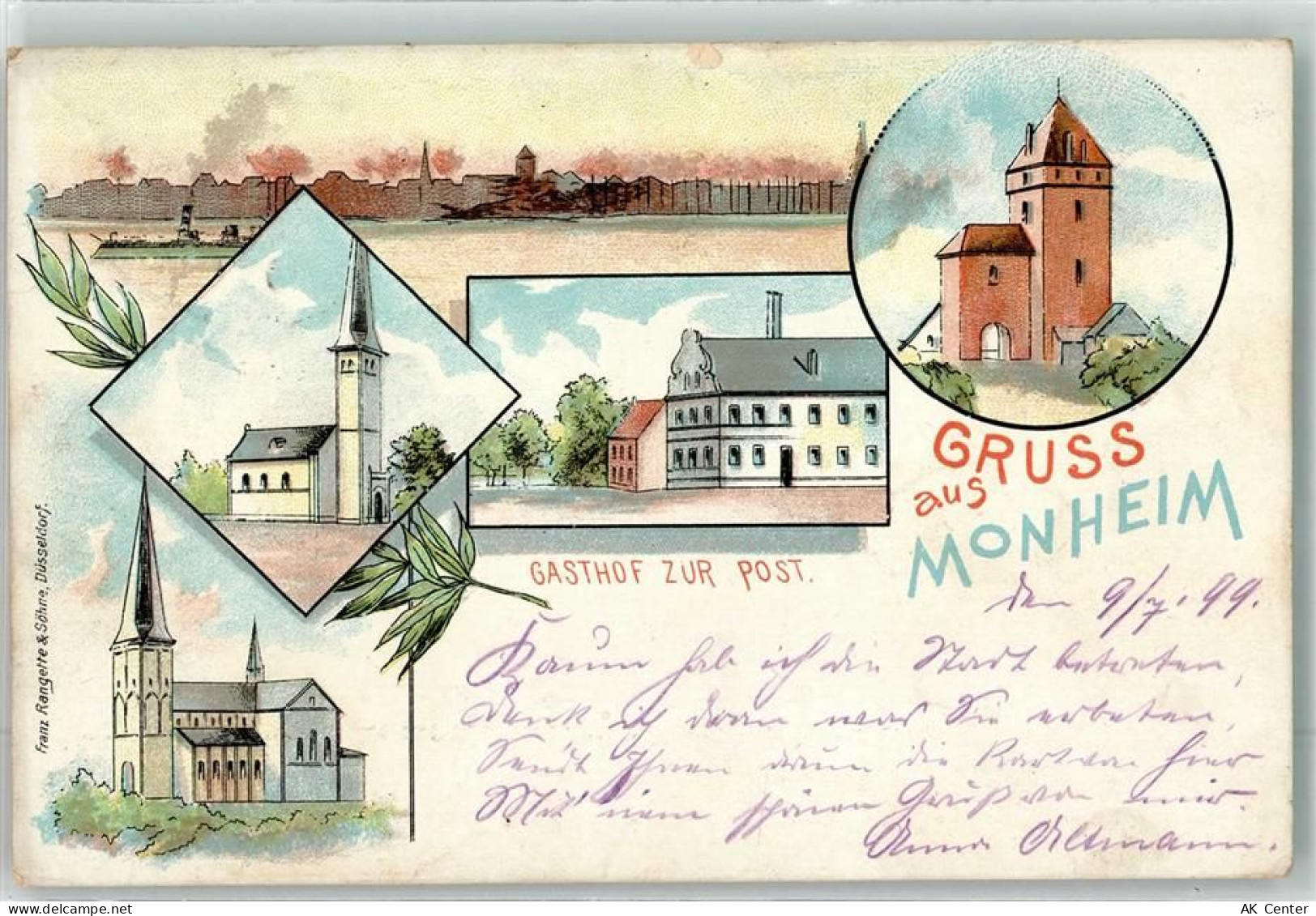 40789 W4019 Monheim , Rheinl 1899 - Gasthaus zur Post Stadturm Stadttor ... - 13624967