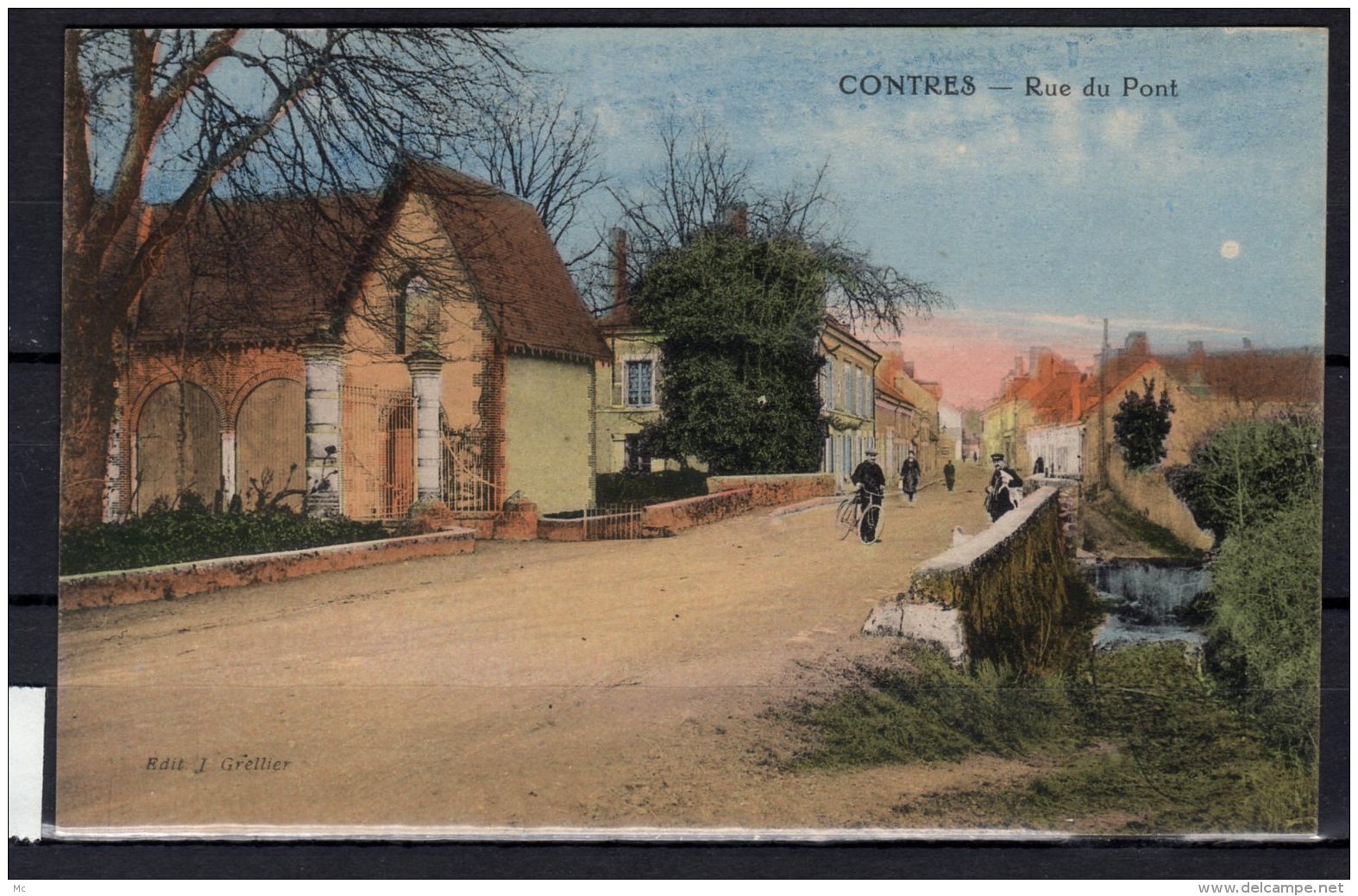41 - Contres - Rue du Pont - colorisée