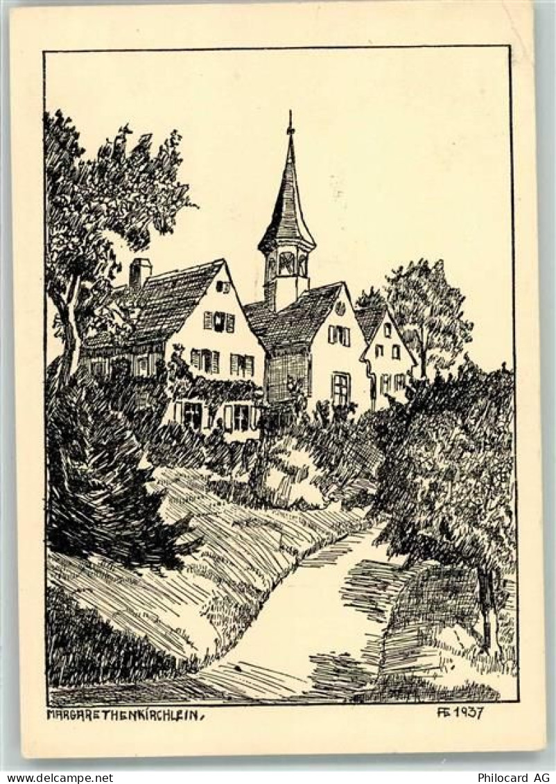 4102 Binningen Künstlerkarte Margarethenkirchlein - 10624202