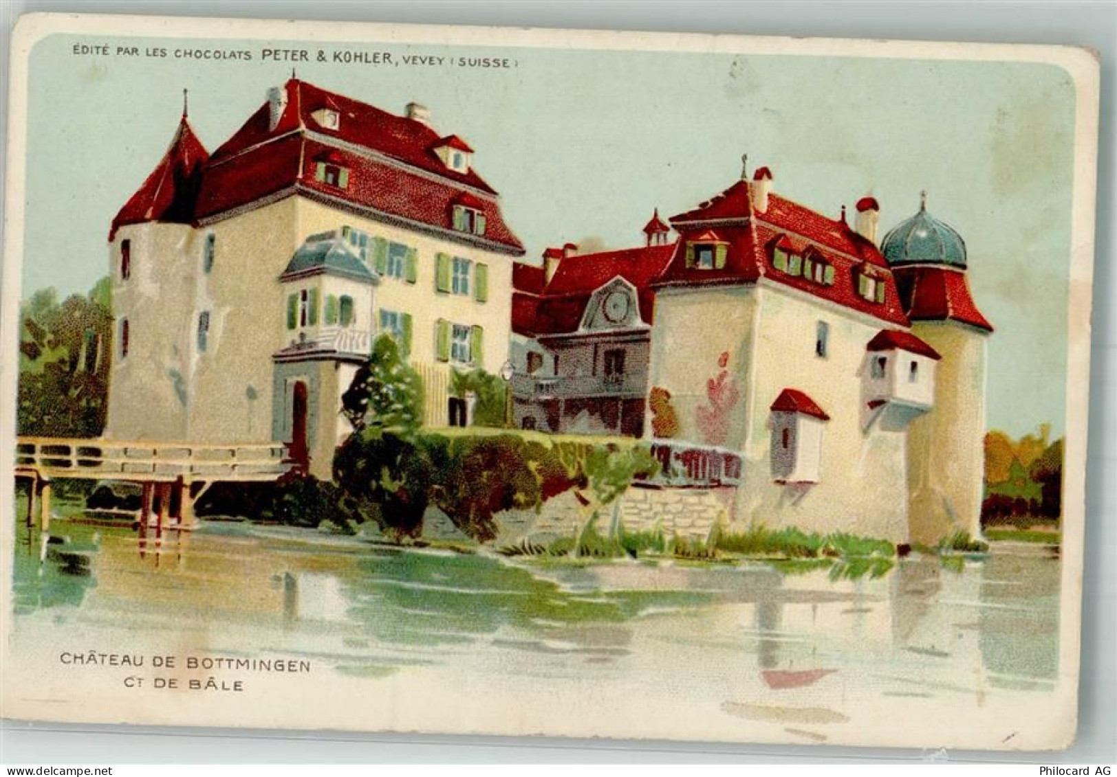 4103 Bottmingen Lithographie Schloss Bottmingen - 10741613