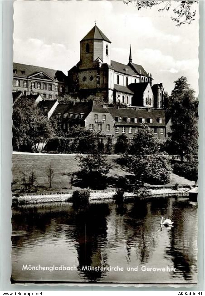 41061 W4050 Mönchengladbach Foto AK Münster- Kirche Geroweiher - 38085729