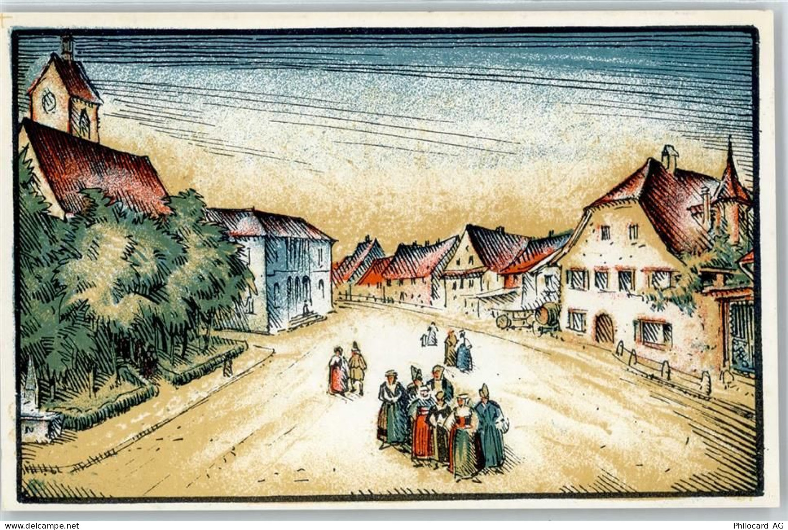 4125 Riehen Künstlerkarte Festkarte - 50771740