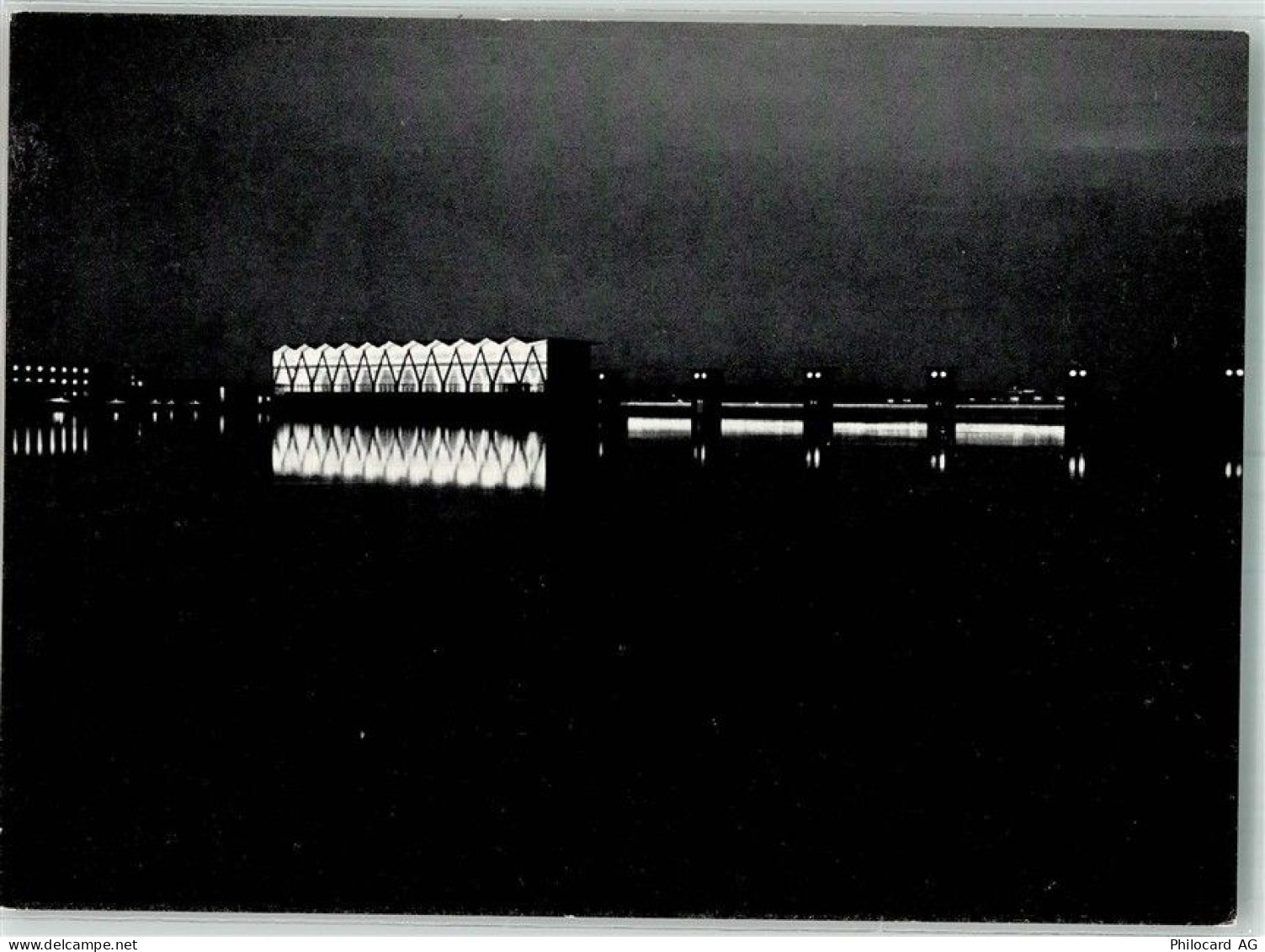 4127 Birsfelden Foto AK Rheinkraftwerk bei Nacht - 38211755