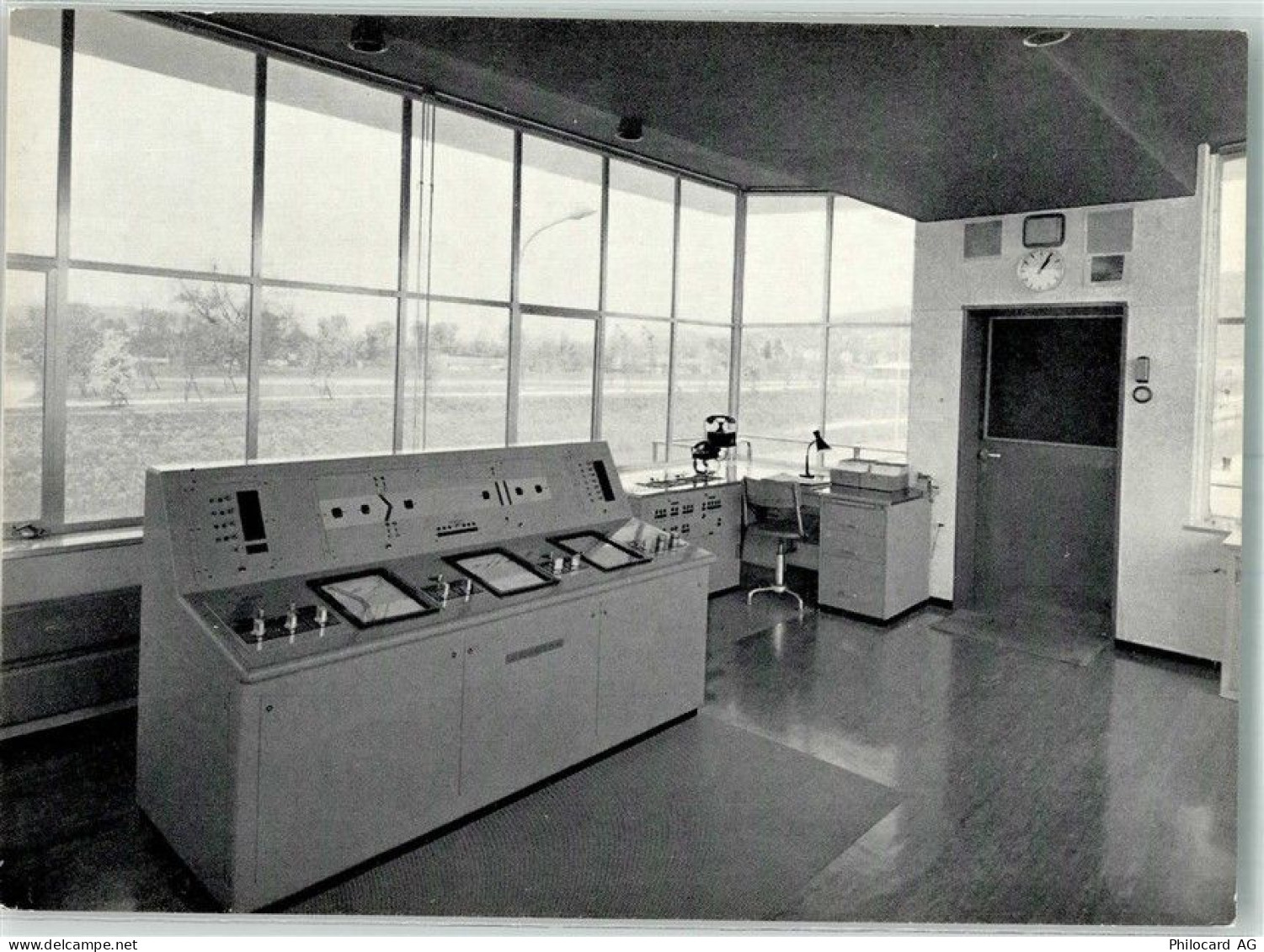 4127 Birsfelden Foto AK Rheinkraftwerk Schiffsschleuse Bedienraum - 38211753