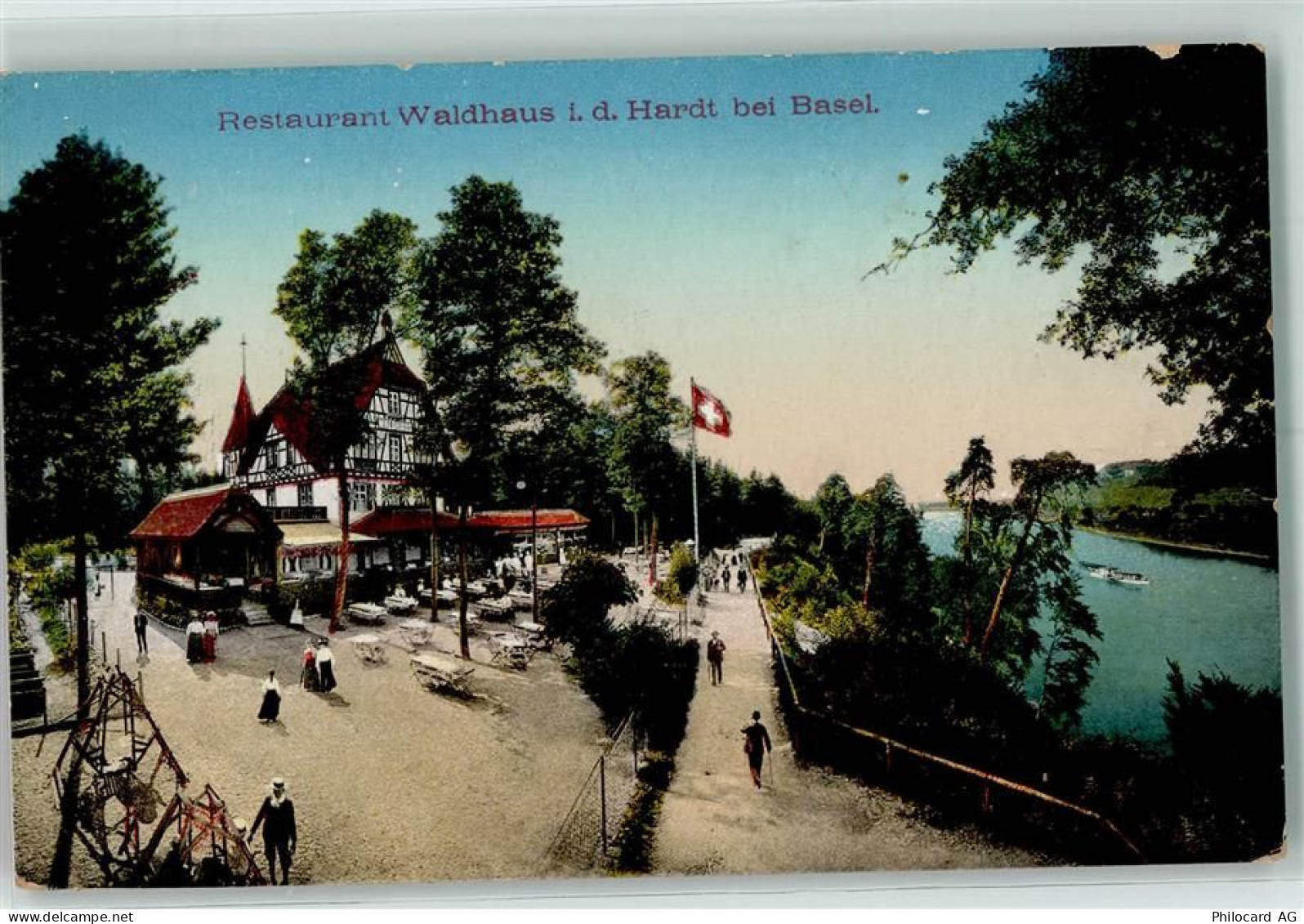 4127 Birsfelden Gebrauchsspuren Restaurant Waldhaus in der Hardt bei Bas... - 10217508