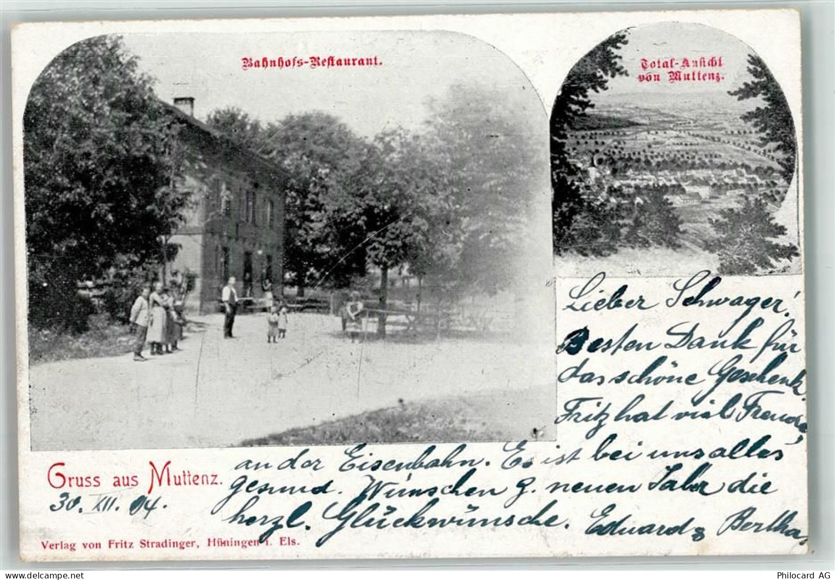 4132 Muttenz 1904 - Gasthaus Bahnhofsrestaurant - 13455892