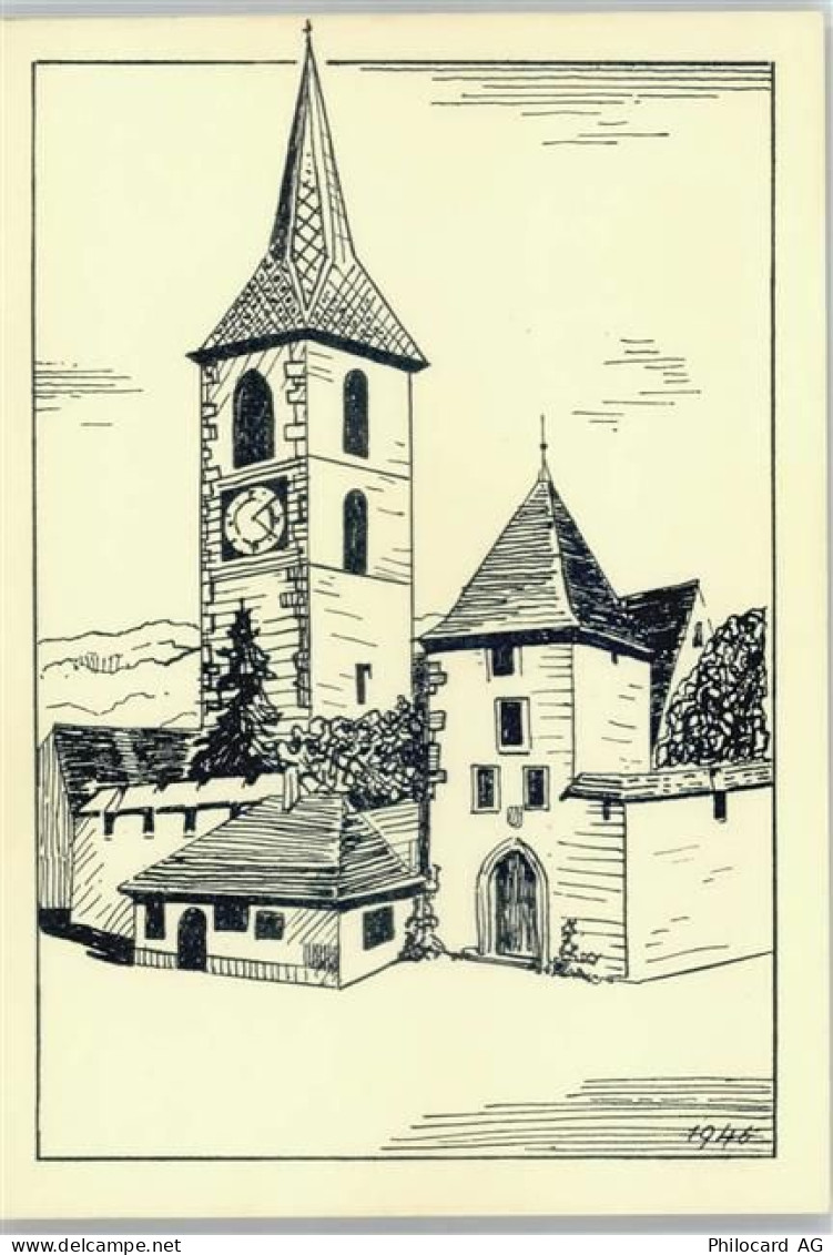 4132 Muttenz - Künstlerkarte Kirche - 50731149