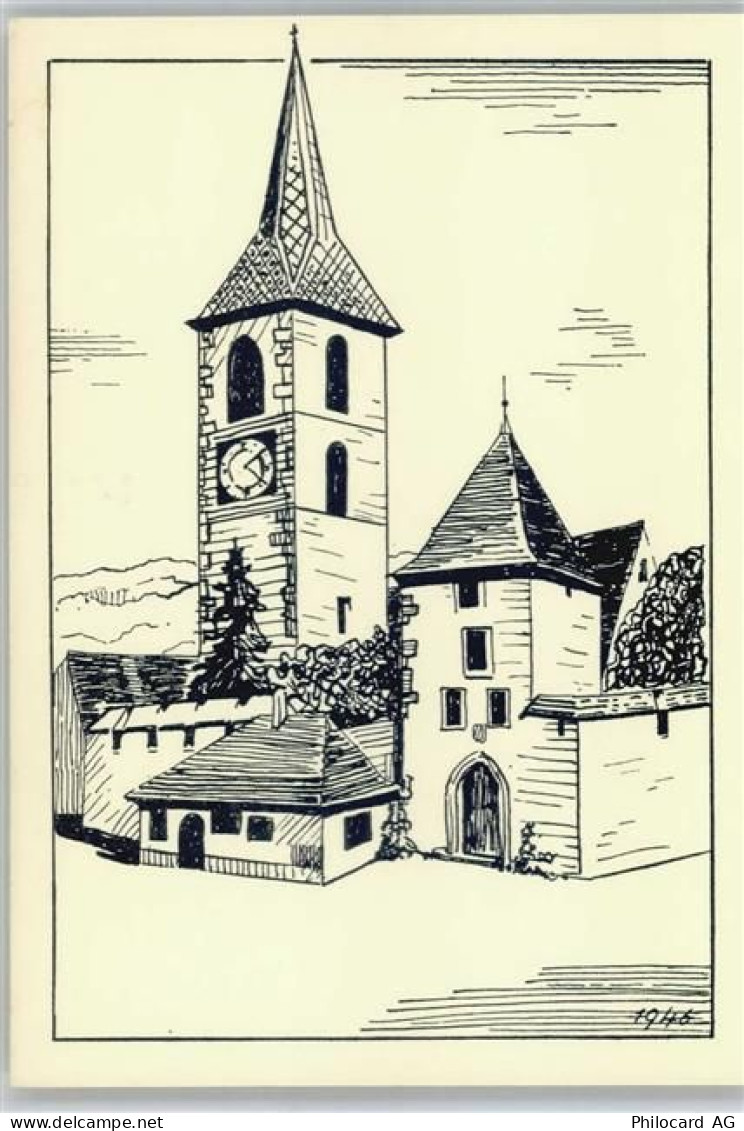 4132 Muttenz - Künstlerkarte Kirche - 50731150