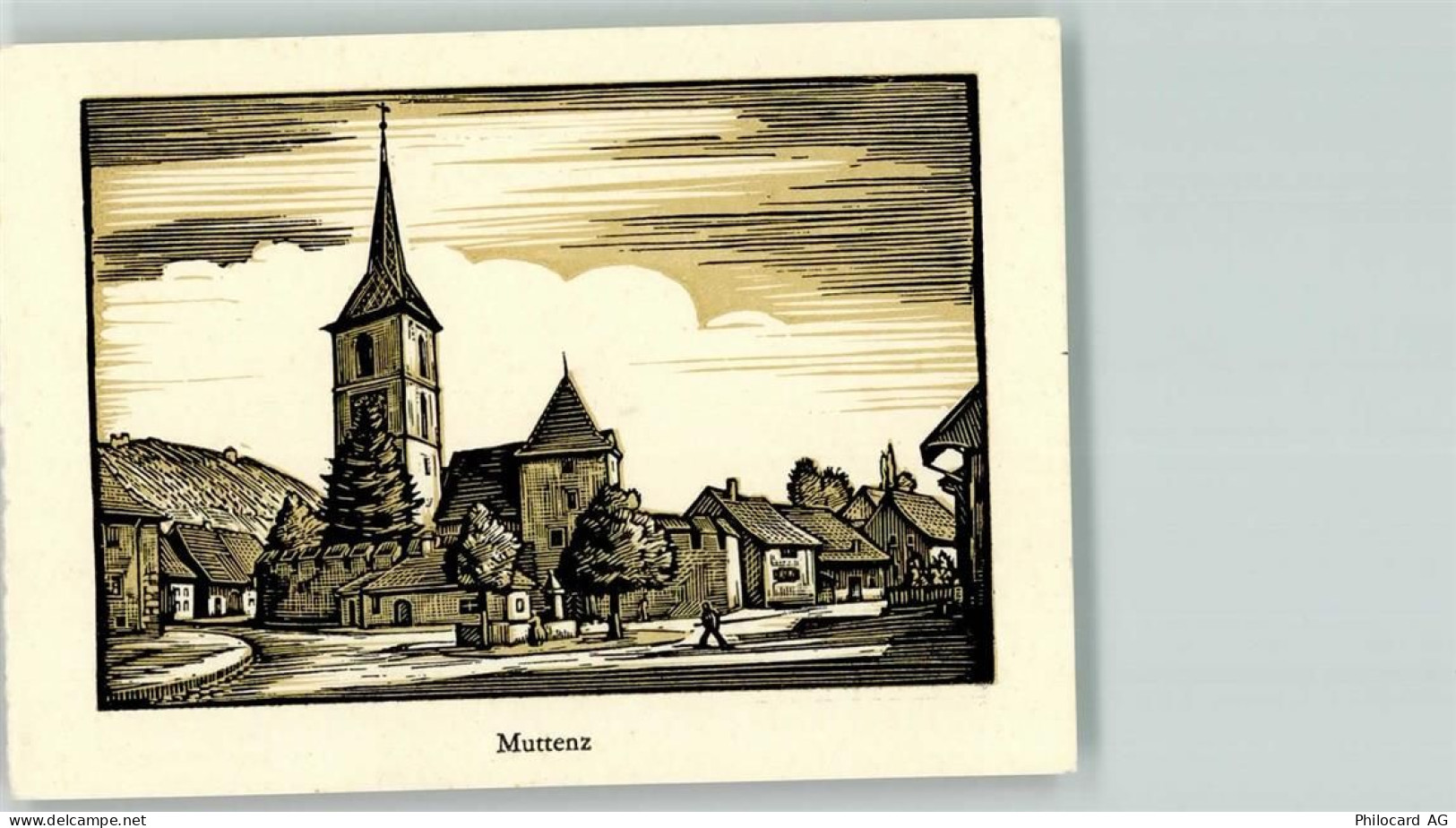 4132 Muttenz Künstlerkarte Stich - 39493126