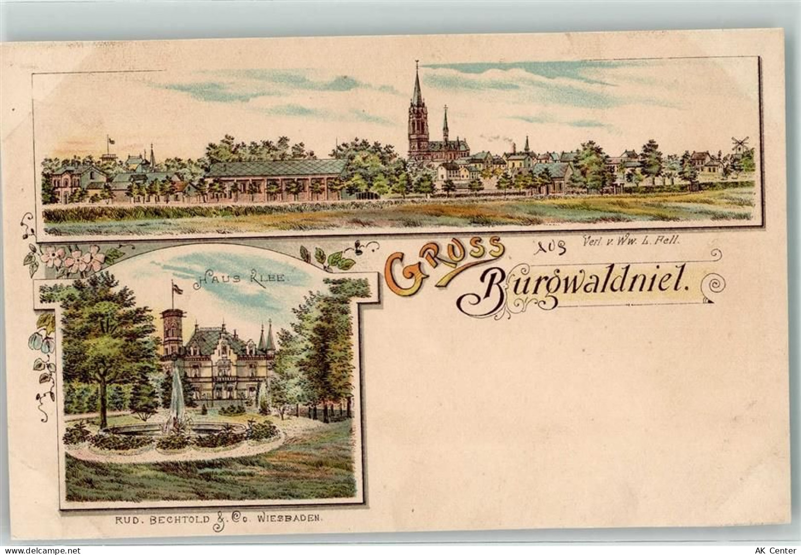41366 W4056 Schwalmtal , Niederrhein Lithographie Haus Klee Burgwaldniel... - 13610603