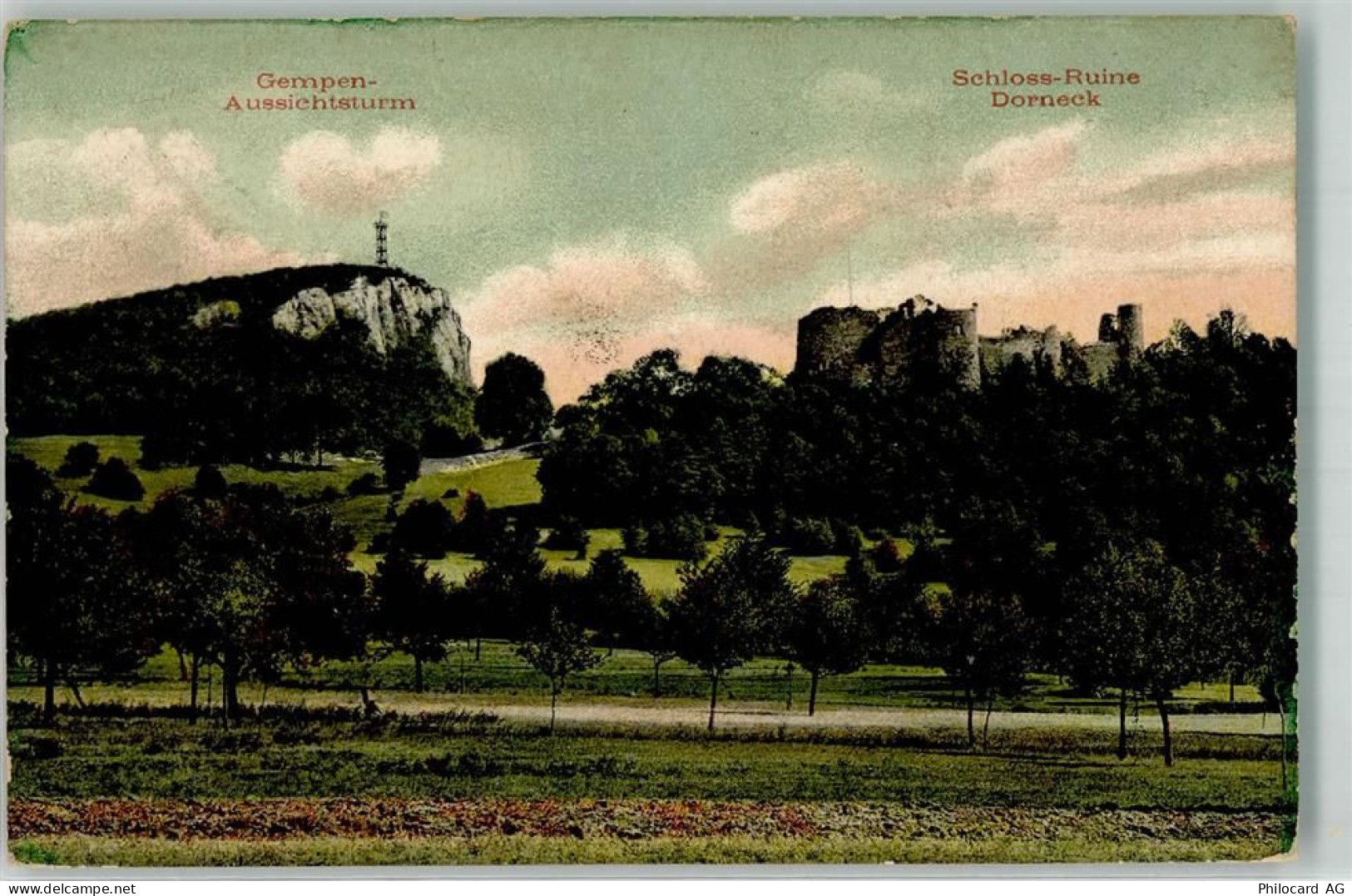 4145 Gempen 1909 - Aussichtsturm Schlossruine Dorneck - 39691871