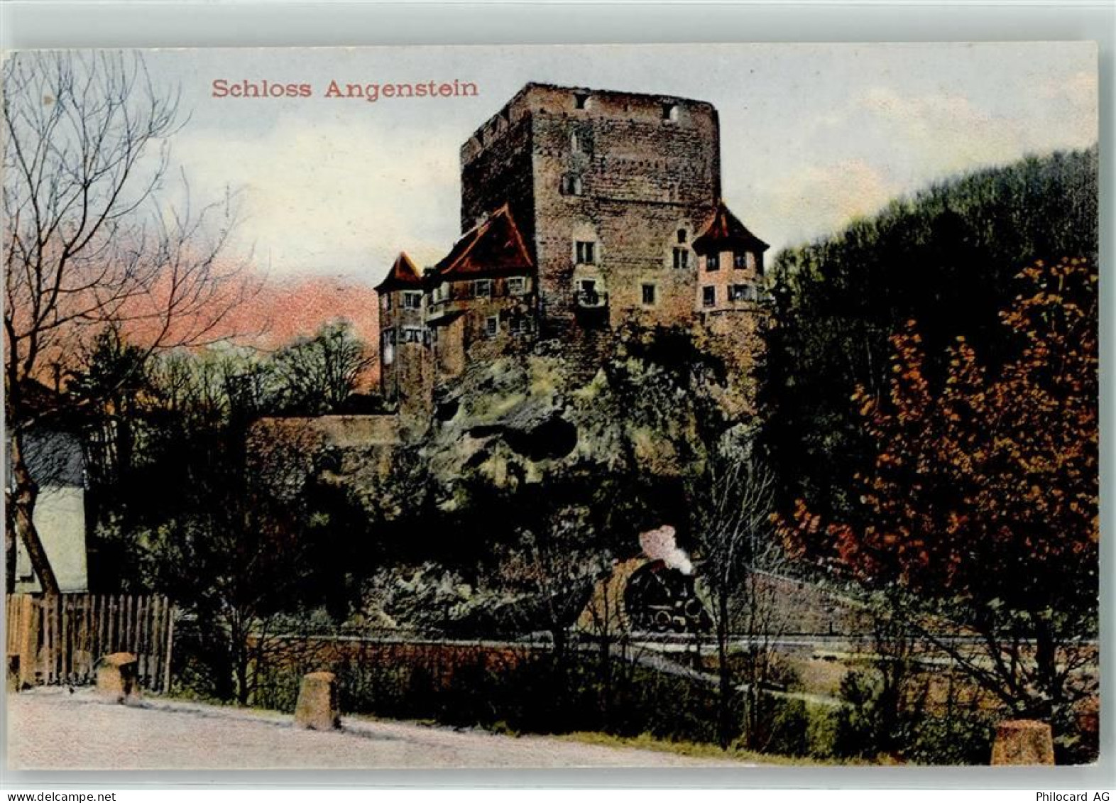 4147 Aesch BL 1908 - Schloss Angenstein Bahnpost 1537 No 2 - 10624489
