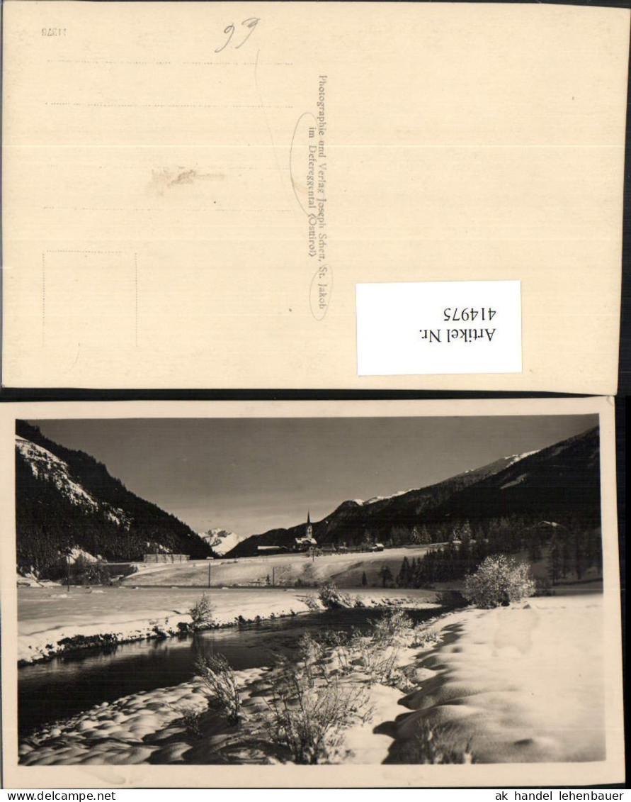414975,St. Jakob im Defereggental Teilansicht Bergkulisse Winterbild