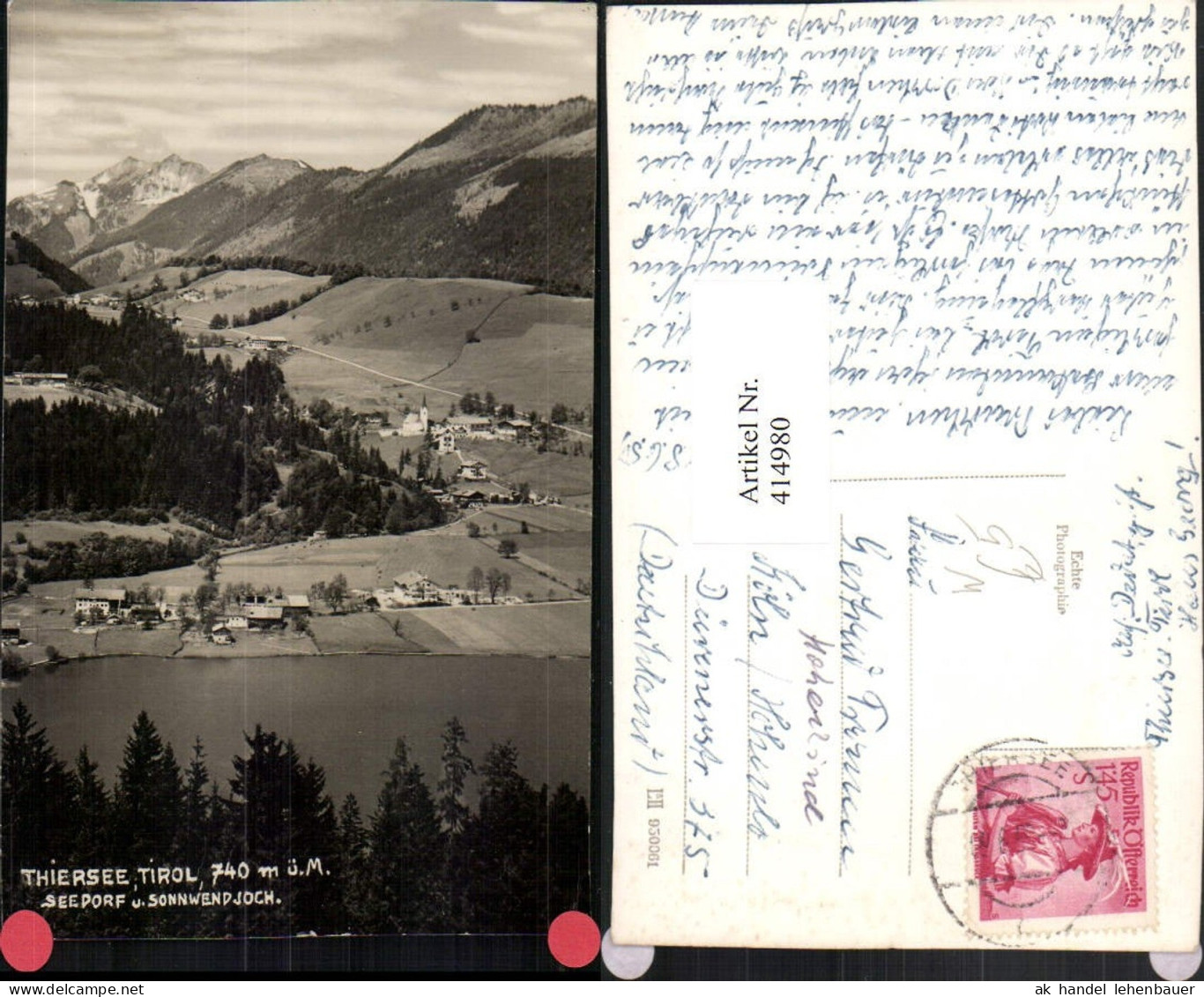 414980,Thiersee Seedorf Totale m. Sonnwendjoch Bergkulisse