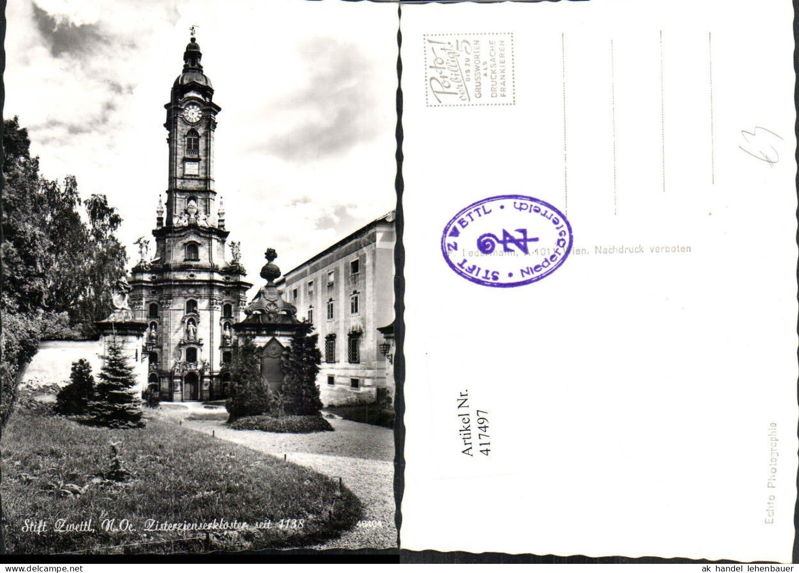 417497,Stift Zwettl Zisterzienserkloster