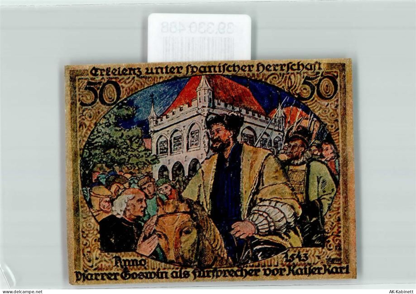 41812 W5140 Erkelenz 1921 - Notgeld 50 Pfennig Stadt Erkelenz unter span... - 39330488
