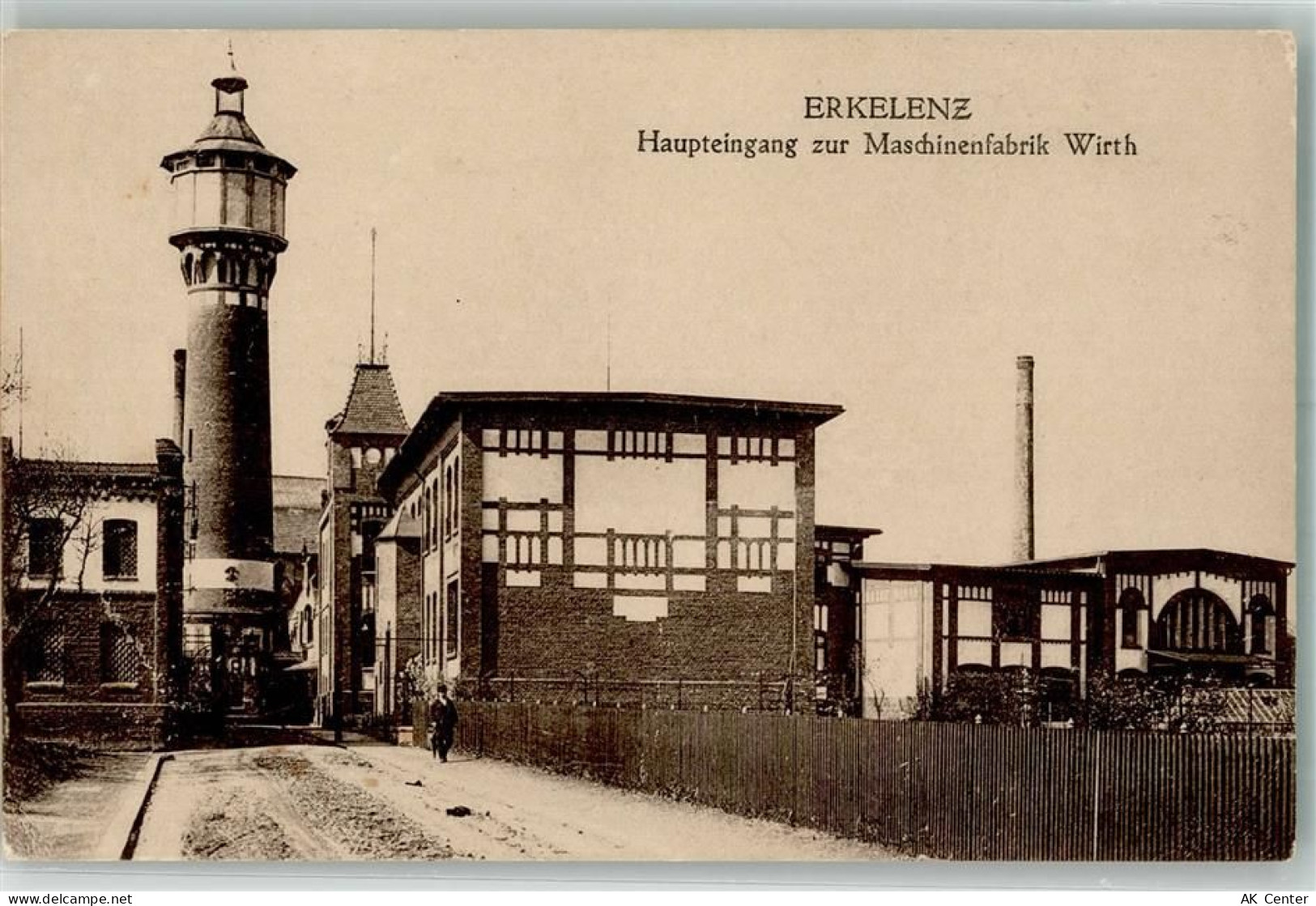 41812 W5140 Erkelenz Foto AK Maschinenfabrik Wirth Haupteingang - 13657407