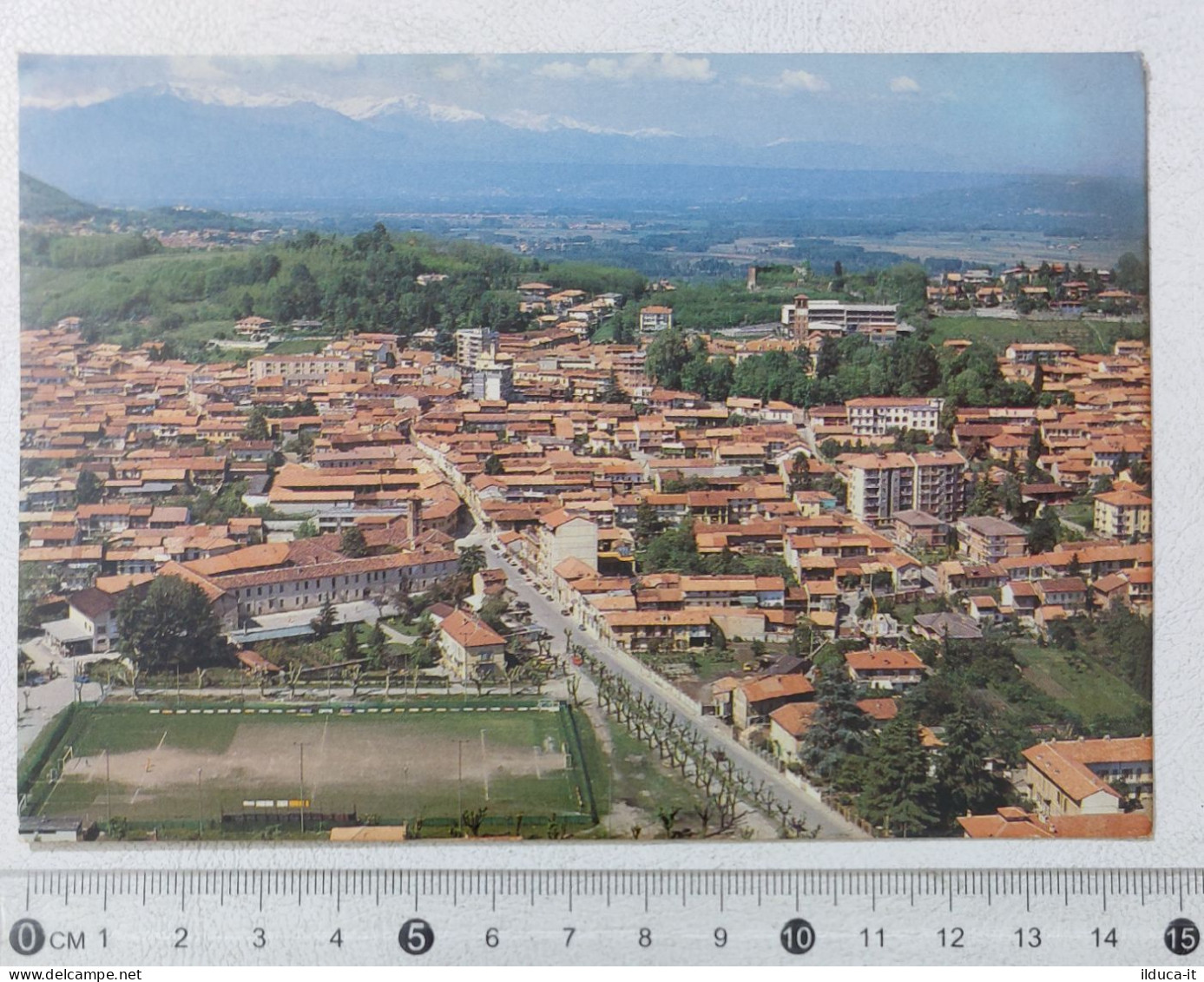 41959 2050 Cartolina - TO - Caluso - Panorama e campo sportivo