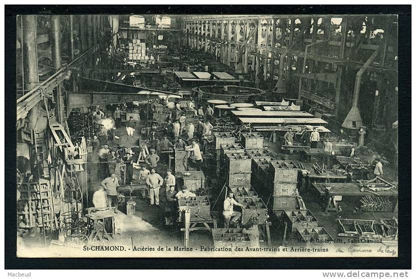 42 - SAINT CHAMOND - Aciéries de la Marine - Fabrication des Avants-trains et Arrières-Trains