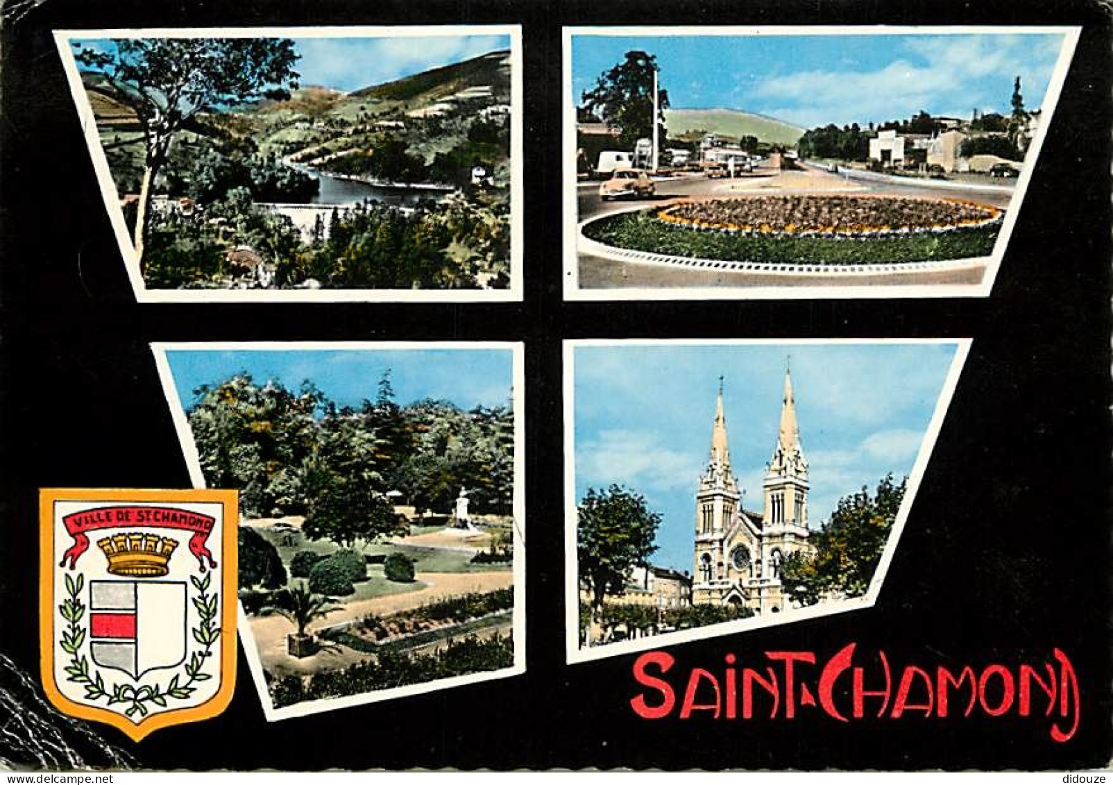 42 - Saint Chamond - Multivues - Blasons - Flamme Postale de Saint Chamond - CPM - Voir Scans Recto-Verso