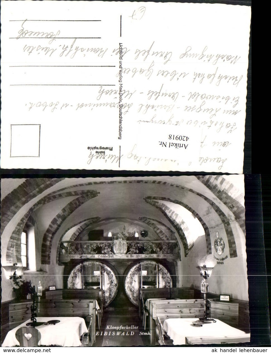 420918,Eibiswald Kloepferkeller Innenansicht