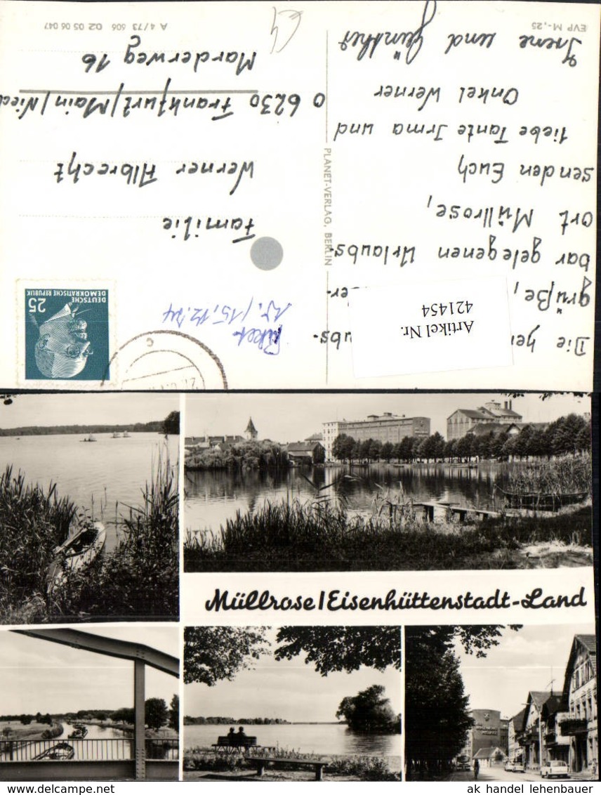 421454,M&uuml;llrose Eisenh&uuml;ttenstadt-Land Teilansicht See Mehrbildkarte