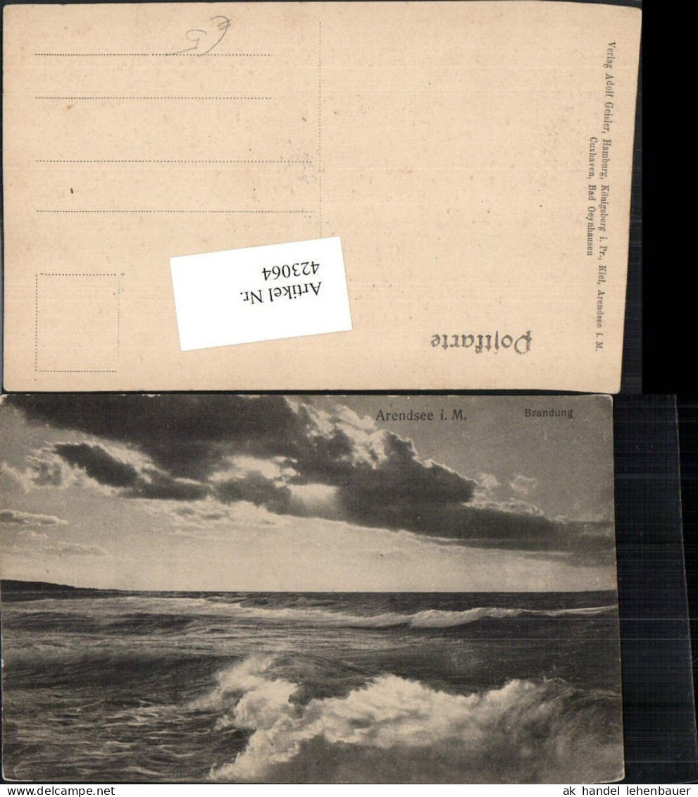 423064,Arendsee in Mecklenburg Brandung Wellen