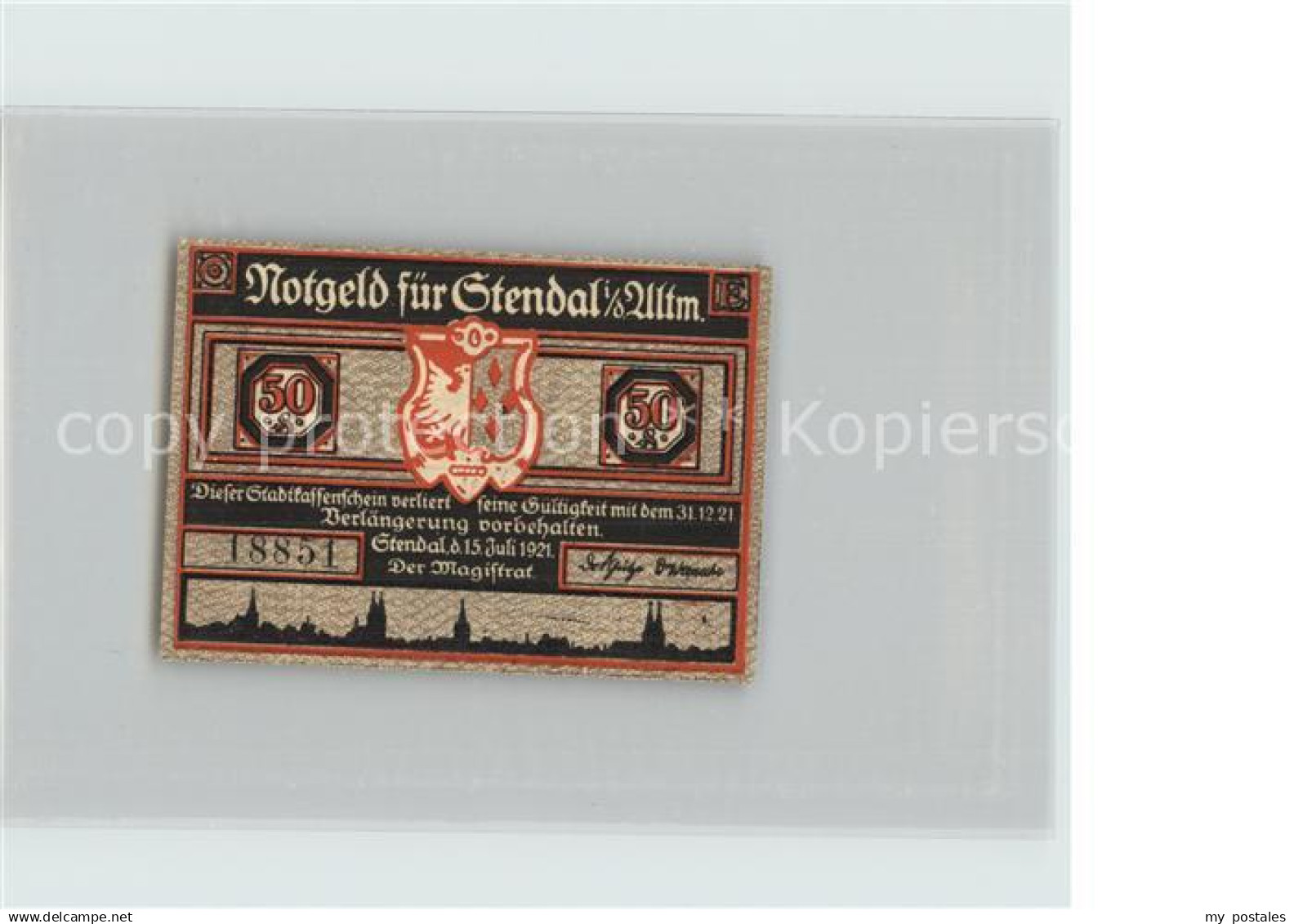 42454514 Stendal 50 Pfennig Wappen Stendal