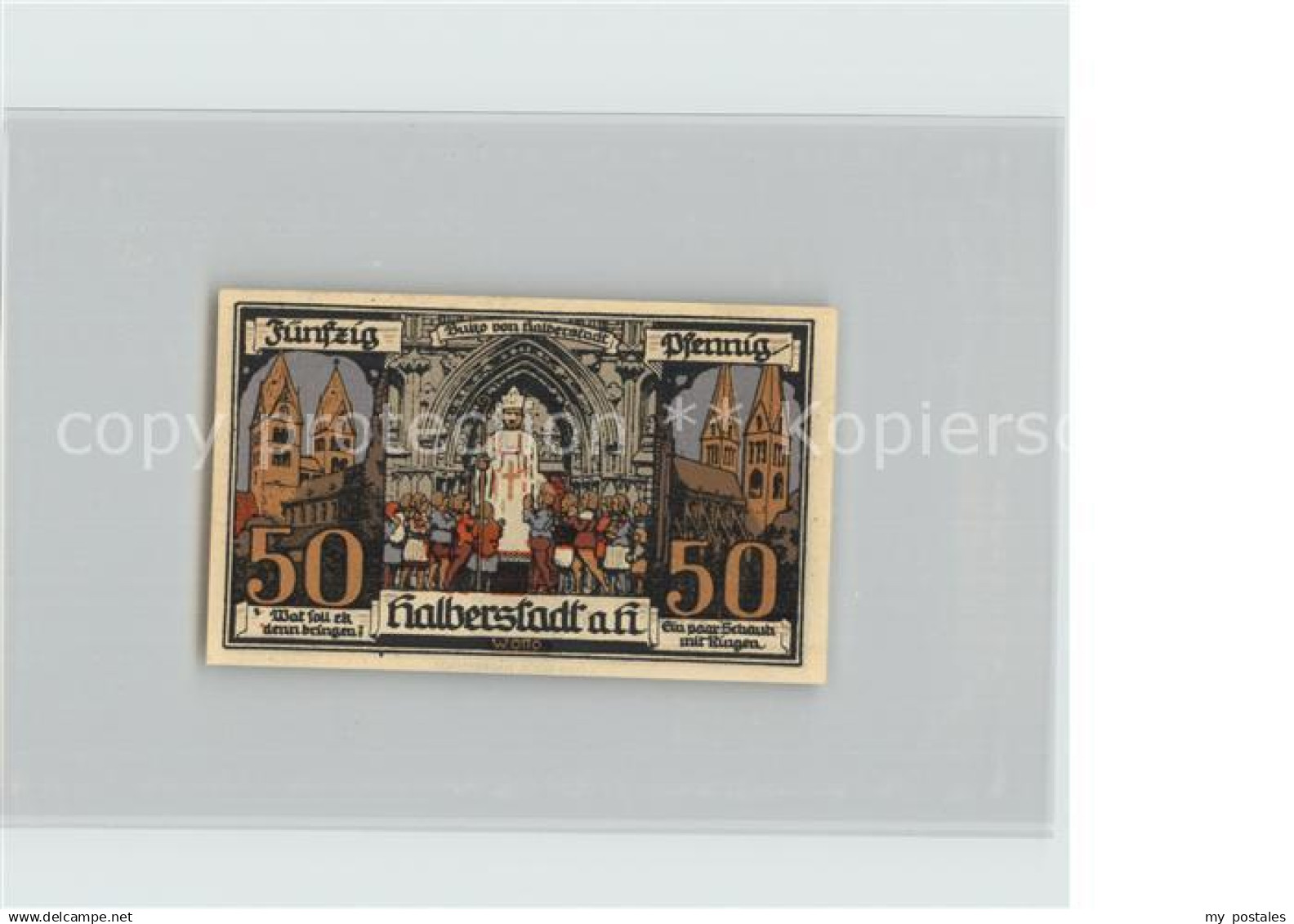 42454546 Halberstadt 50 Pfennig Kirche  Halberstadt