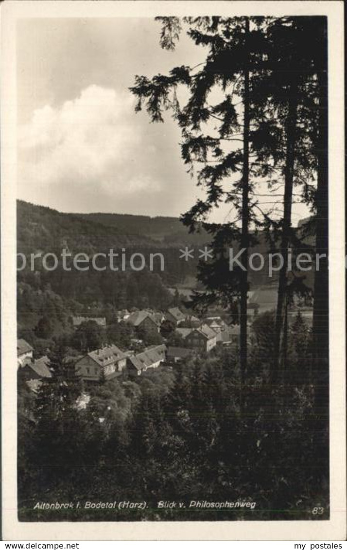 42511244 Altenbrak Harz Blick vom Philosophenweg Altenbrak