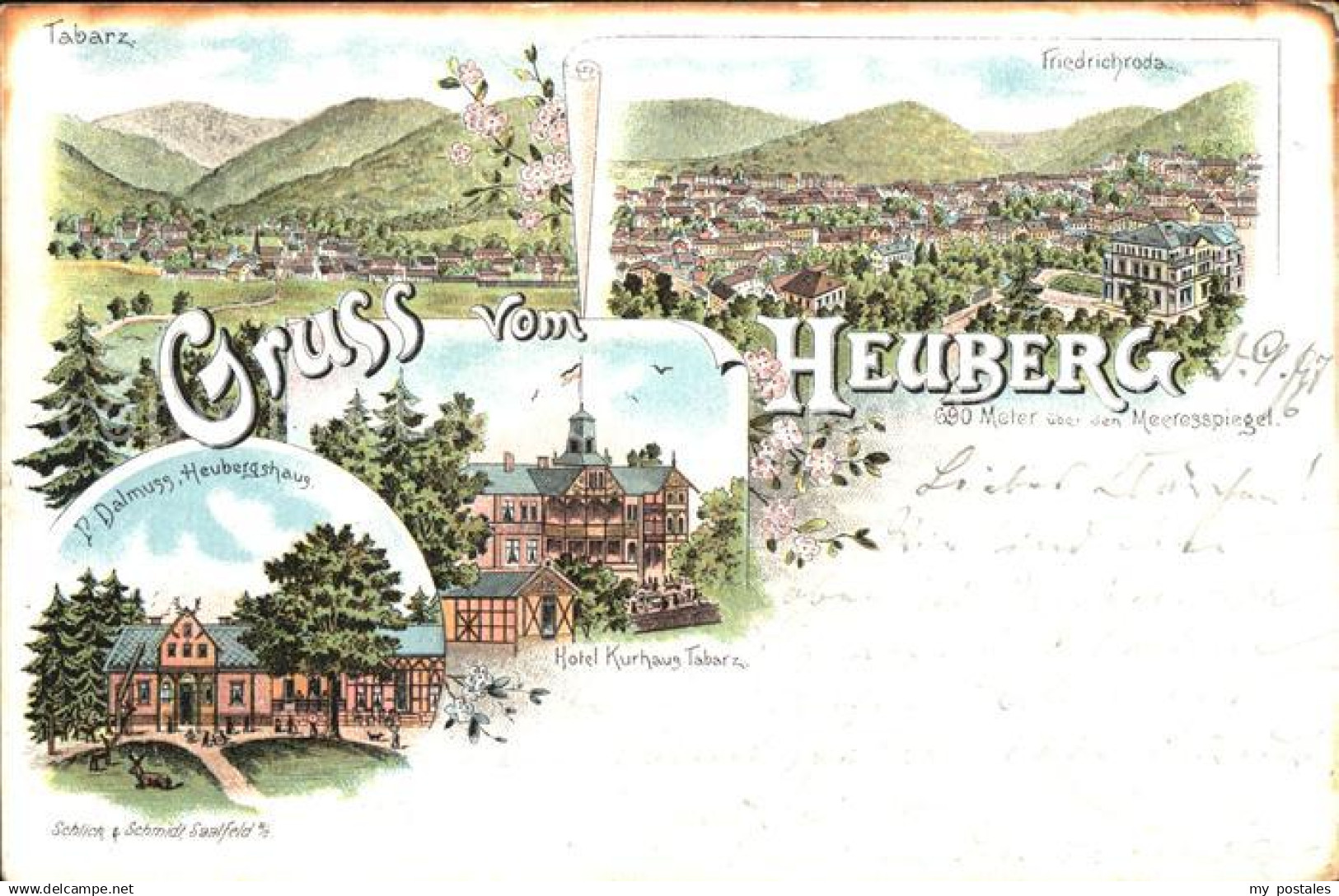 42528933 Tabarz Friedrichroda Heuberg Haus Hotel Kurhaus Litho Tabarz