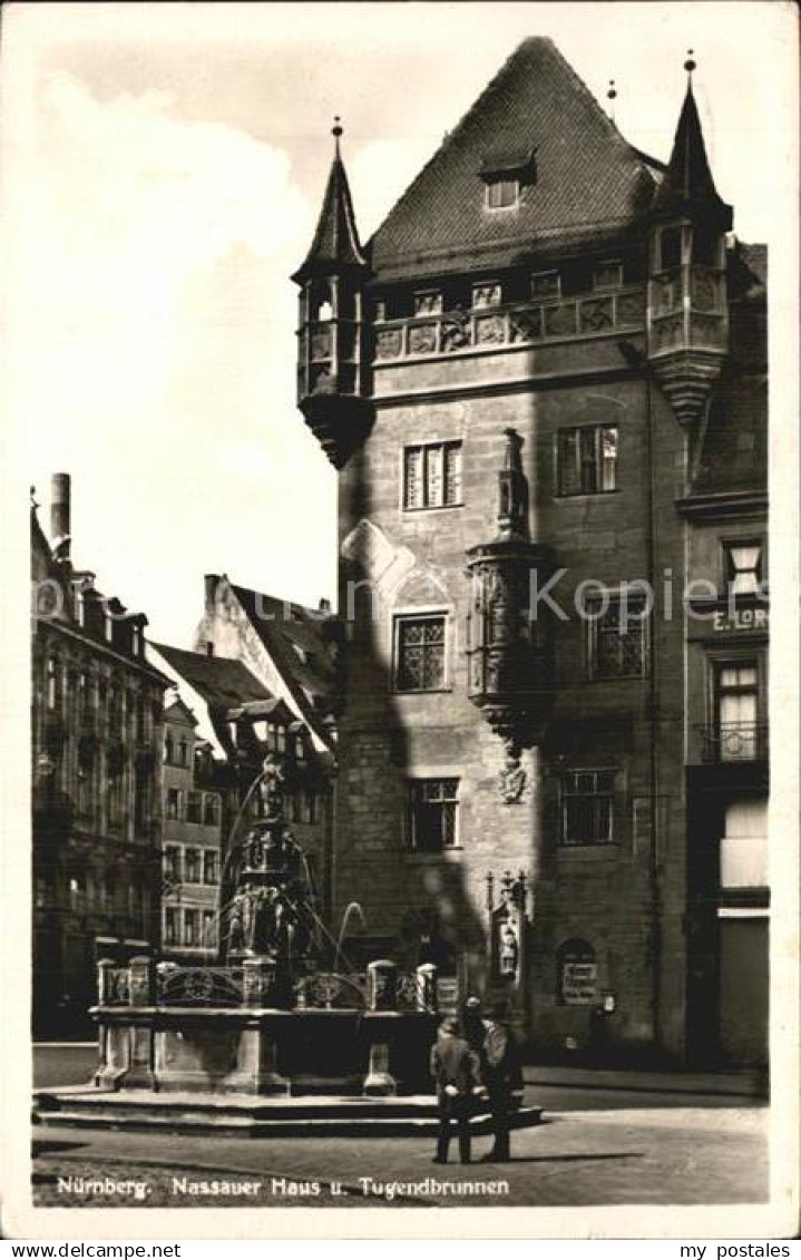 42554225 Nuernberg Nassauer Haus und Tugendbrunnen Nuernberg