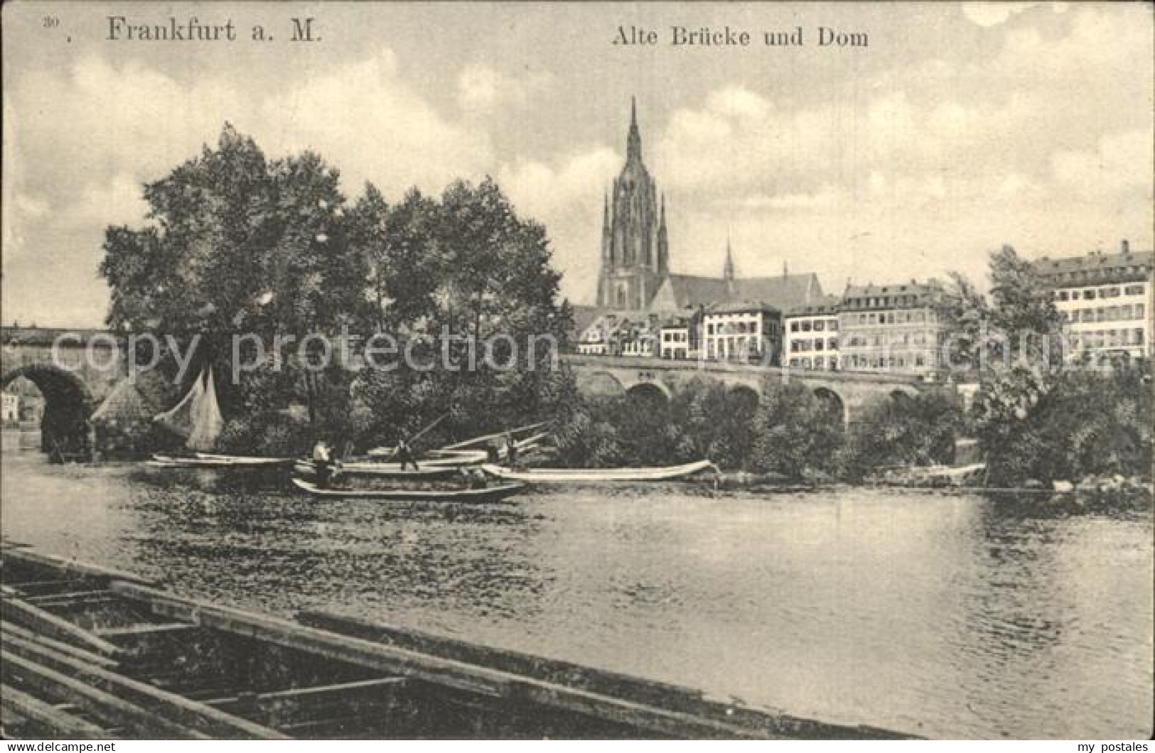 42559180 Frankfurt Main Alte Bruecke und Dom Frankfurt am Main