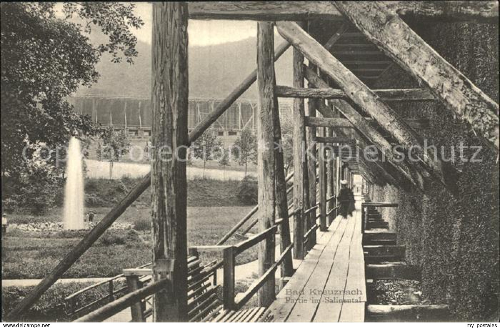 42559187 Bad Kreuznach Partie im Salinental Gradierwerk Fontaene Bad Kreuznach