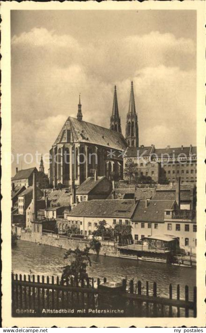 42561184 Goerlitz Sachsen Altstadtbild Peterskirche  Goerlitz