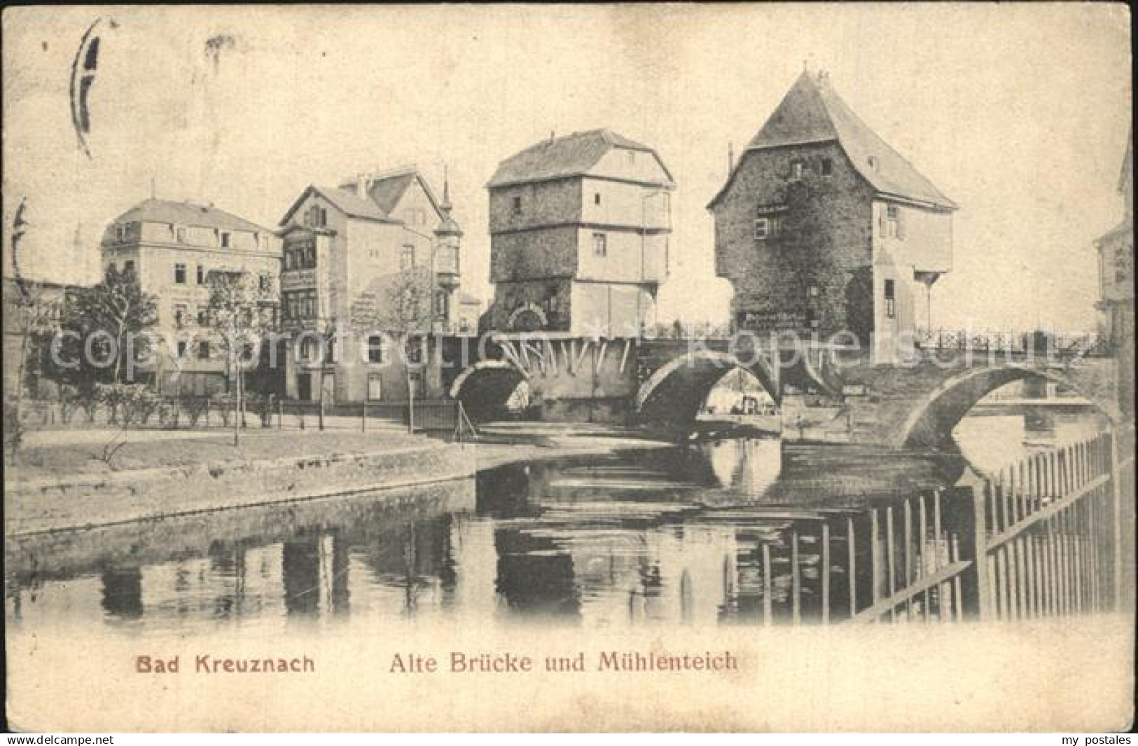 42561468 Bad Kreuznach Alte Bruecke und Muehlenteich Bad Kreuznach