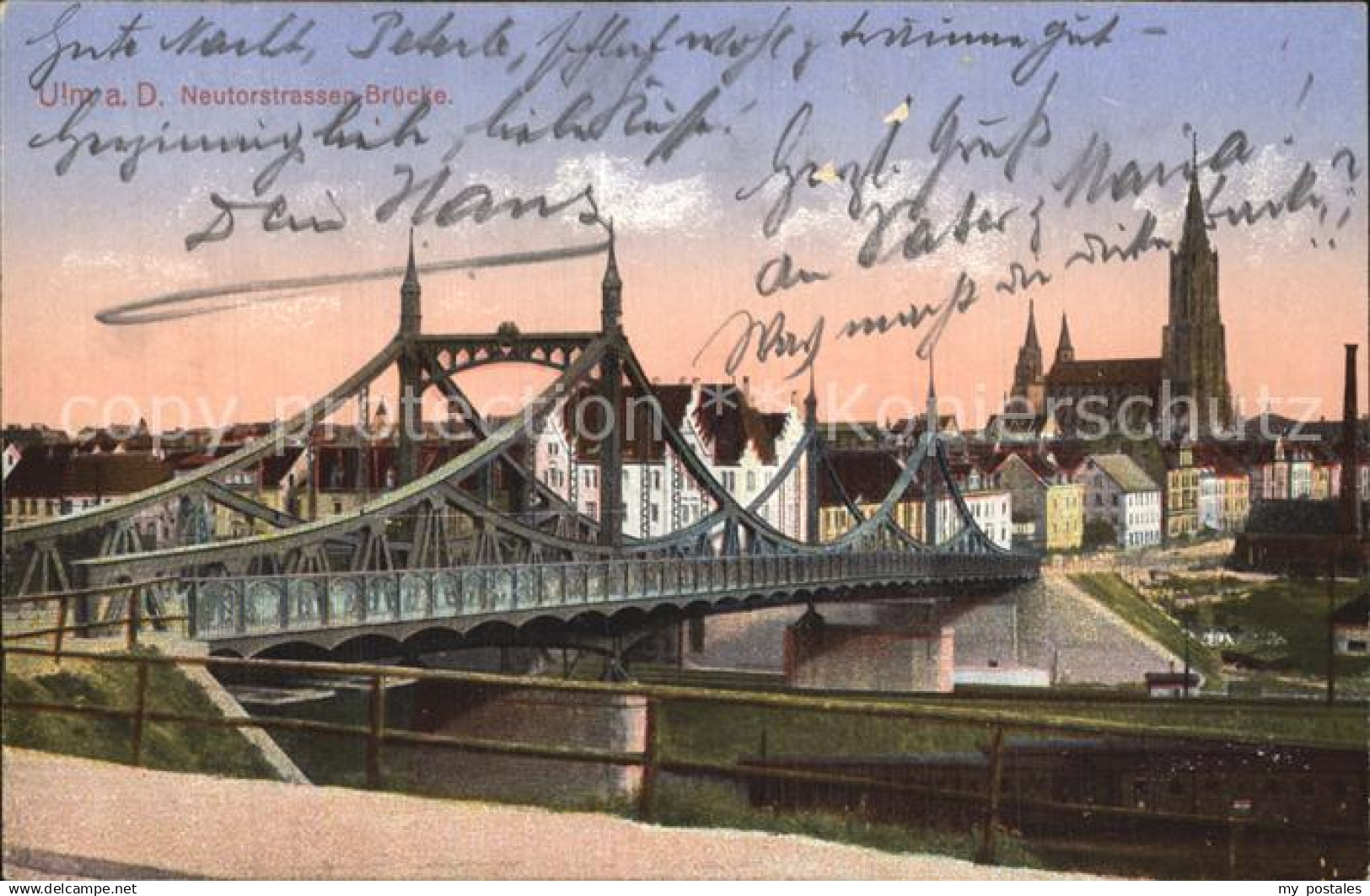 42561501 Ulm Donau Neutorstrassenbruecke Muenster Ulm
