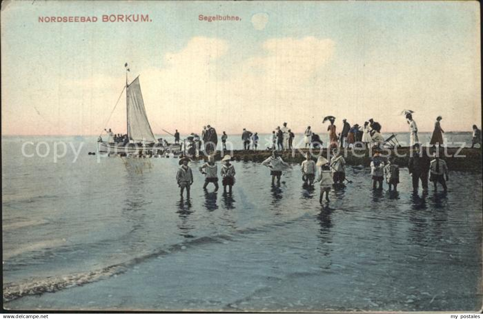 42571200 Borkum Nordseebad Segelbuehne Borkum