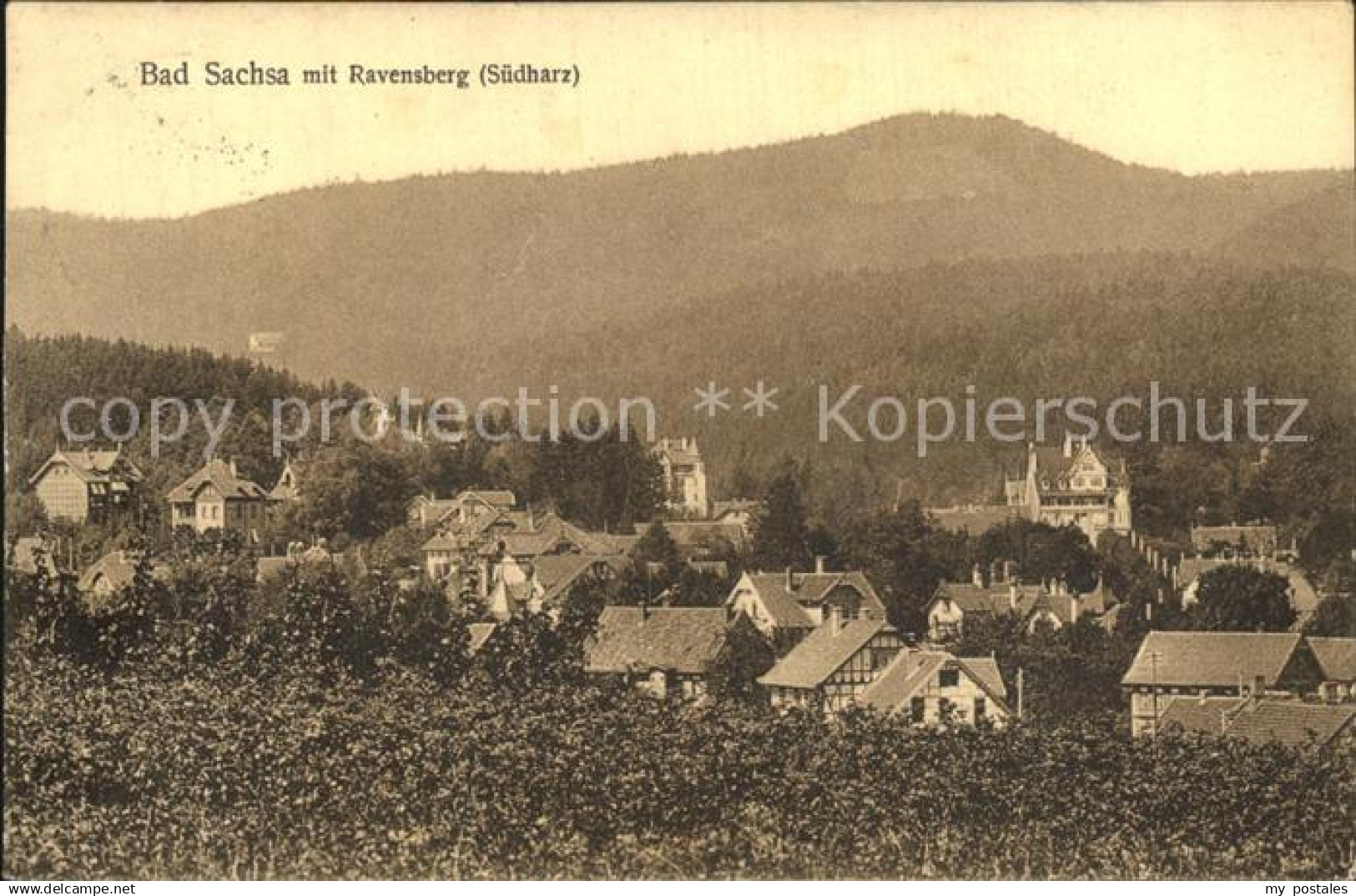 42571225 Bad Sachsa Harz Teilansicht mit Ravensberg Bad Sachsa