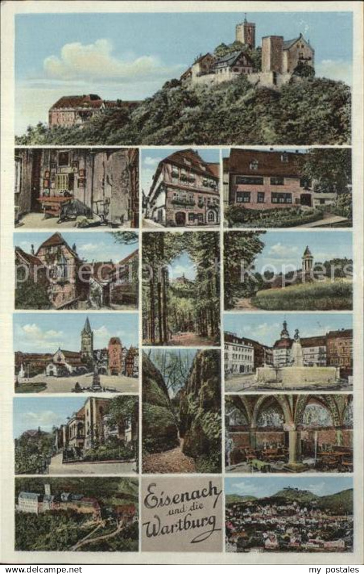 42571389 Eisenach Thueringen Wartburg Kirche Brunnen Platz  Eisenach