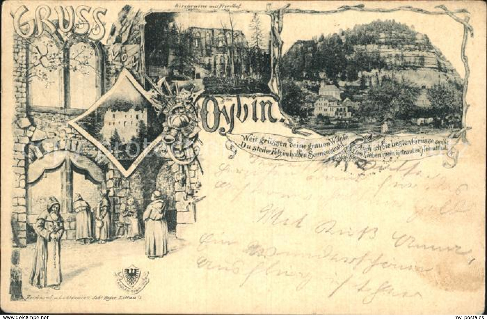42577873 Oybin Kirchenruine Friedhof Berg Oybin Kurort Oybin