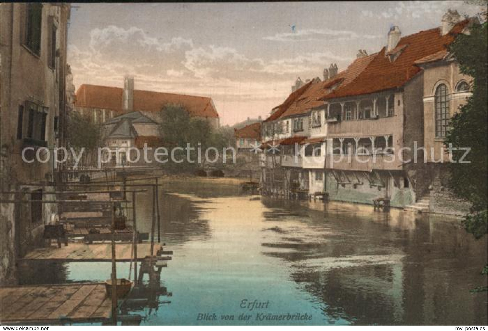 42581692 Erfurt Blick von der Kraemerbruecke Erfurt