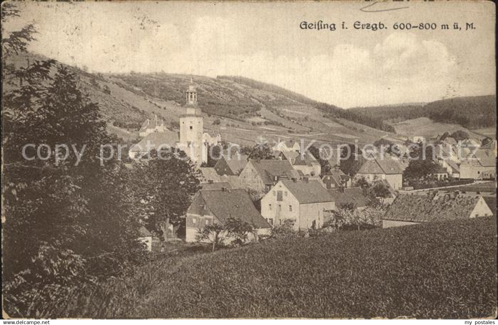 42584106 Geising Erzgebirge Panorama Geising Erzgebirge