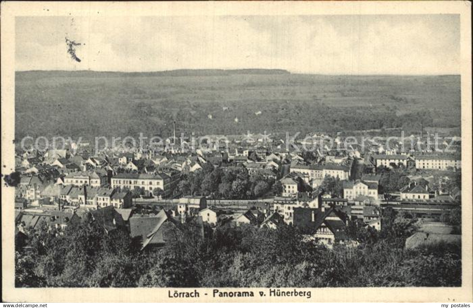 42584798 Loerrach Panorama vom Huenerberg Loerrach