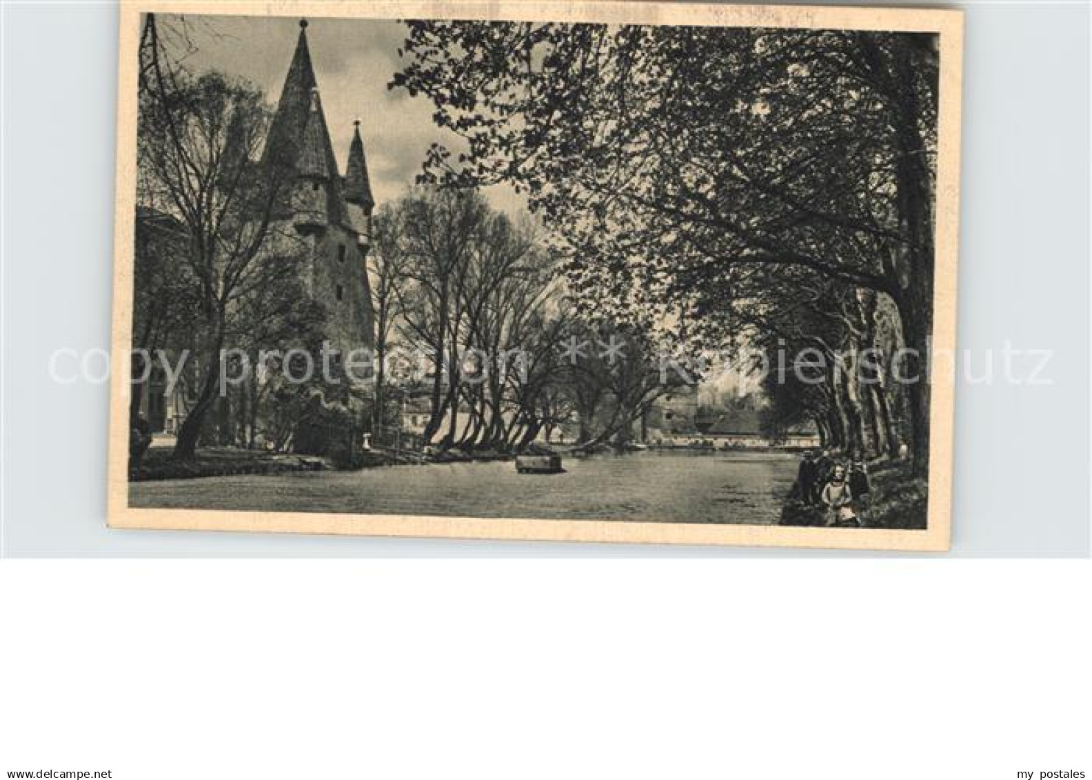 42587378 Augsburg Oberplattwall Fuenfgradturm Augsburg