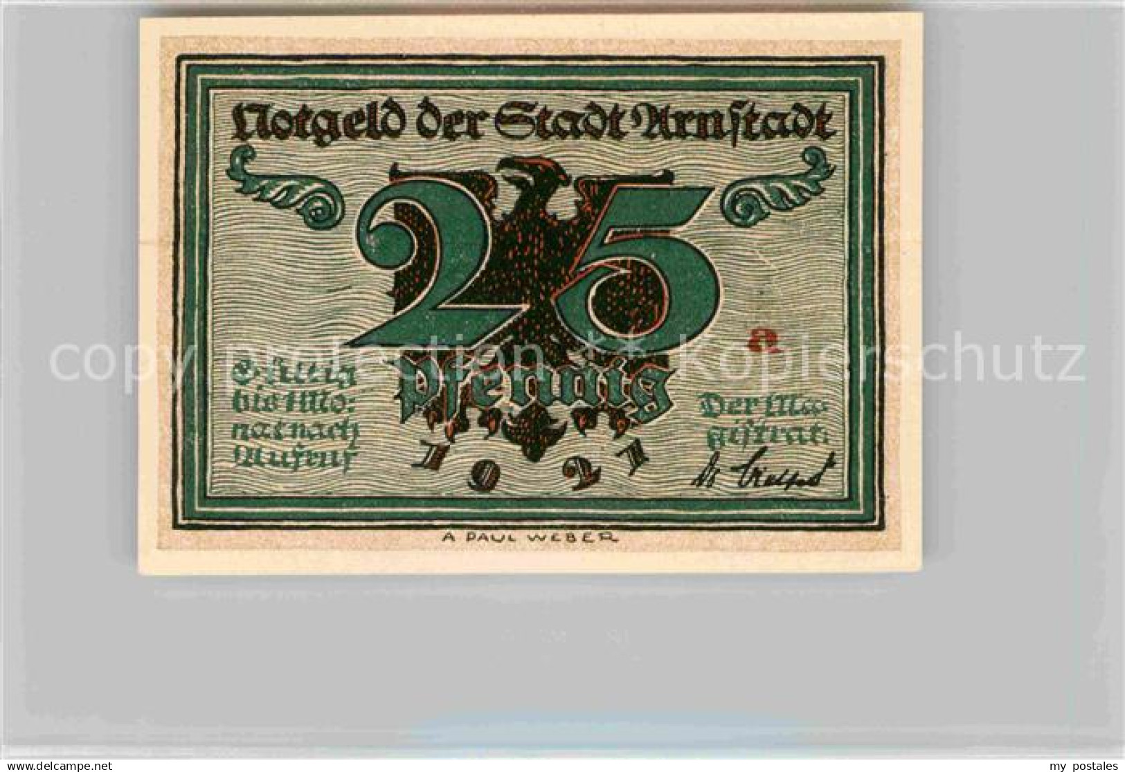 42683795 Arnstadt Ilm Marlitt 25 Pfennig Arnstadt