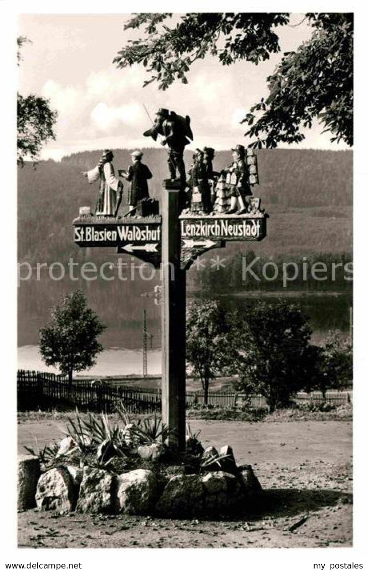 42694444 Schluchsee Wegweiser Schluchsee