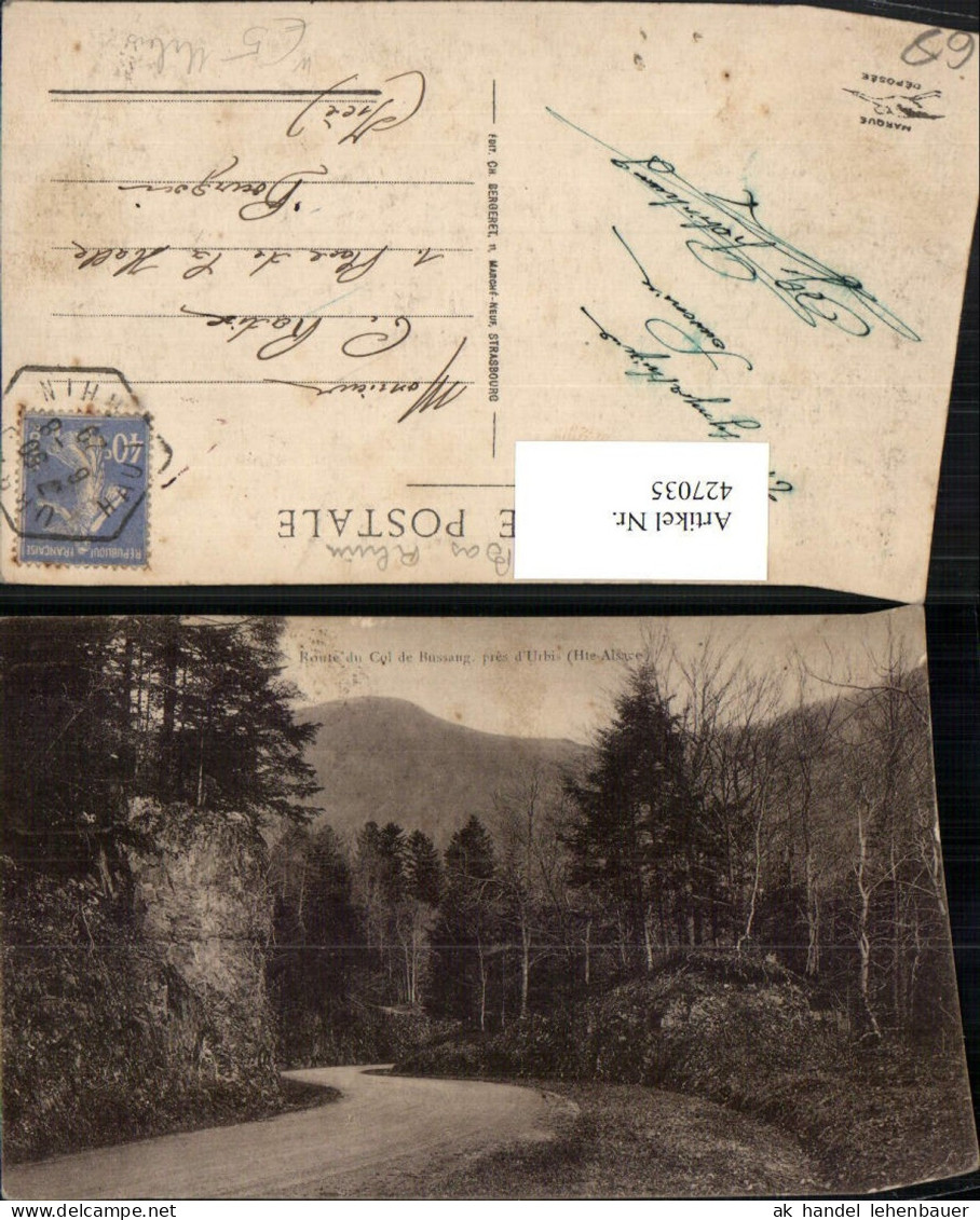 427035,Elsass Haut-Rhin Route du Col de Bussang pres Urbis Straße